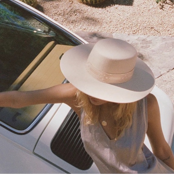 VERY RARE LACK OF COLOR FELT WOOL SIERRA BOATER HAT - Picture 4 of 14